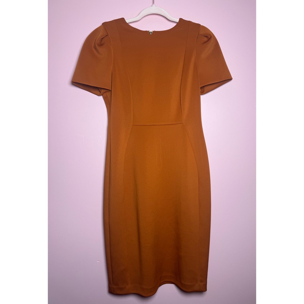 Calvin Klein Rust Brown Midi Dress